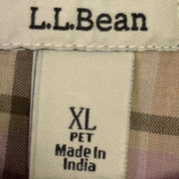 BUNDLEof 2 L.L. Bean Madras Plaid button front Shirts - Picture 2 of 4